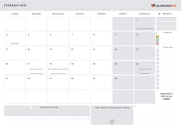 Calendario febbraio con Festivita