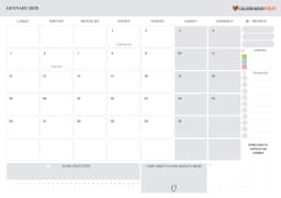 Calendario Gennaio con Festivita