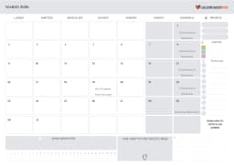 Calendario marzo con Festivita