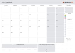 Calendario settembre con Festivita