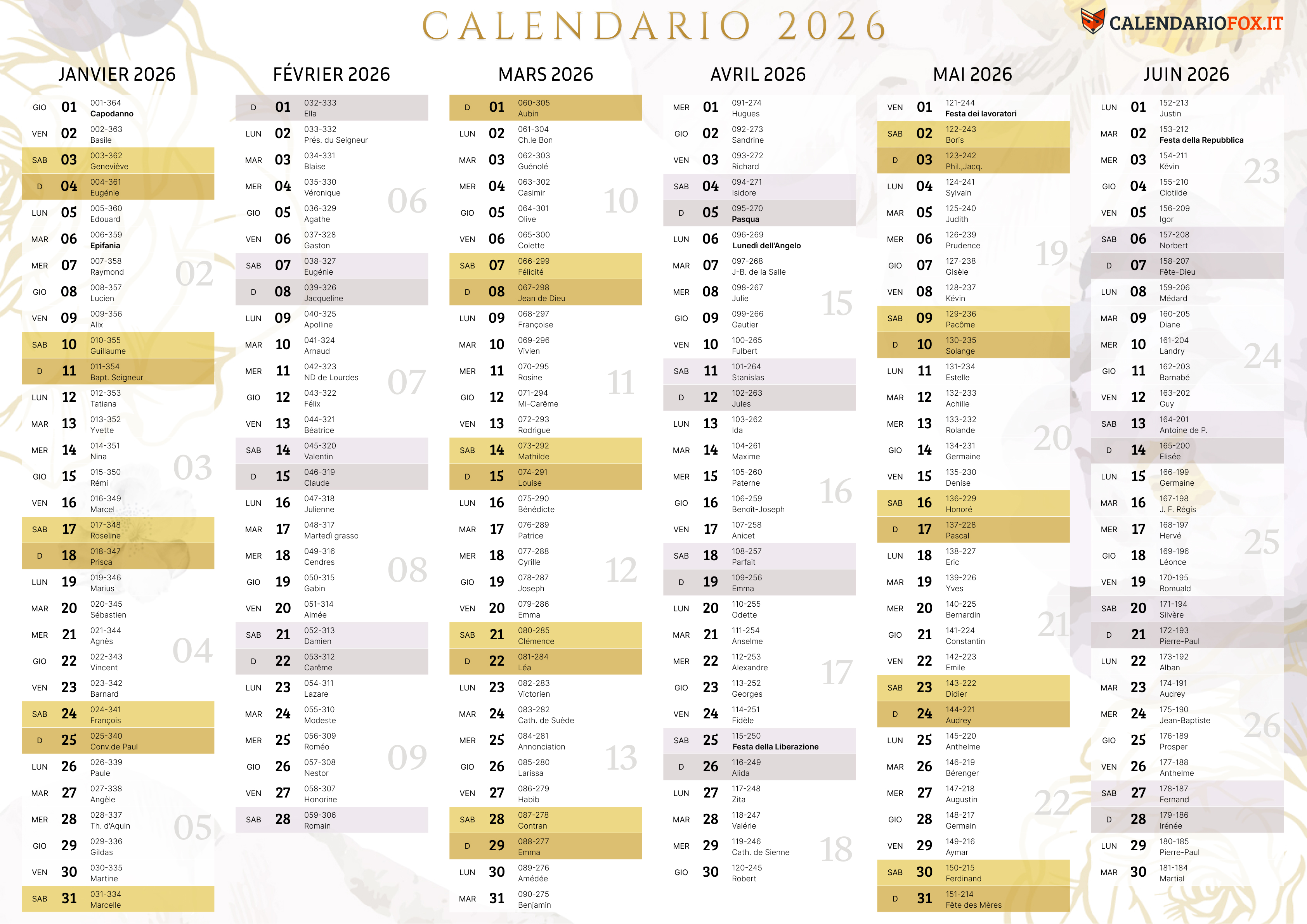 Calendario 2026 Da Stampare PDF Gratis Calendario 2026 Da Stampare PDF Gratis